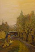 Naplemente a tanyan olaj farost 50x35 cm.jpg