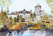 Esztergom  Kis Duna part 22x32 cm selyem.jpg