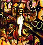 A Lonely Crossing-sweeper in Prague - Pecs August 2003 Acrylic Paint Paper 50 x 48 cm.jpg