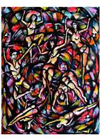 Circus Acrobats - Brussels  December 2005  Oil Pastel  Paper  65 x 50 cm.jpg